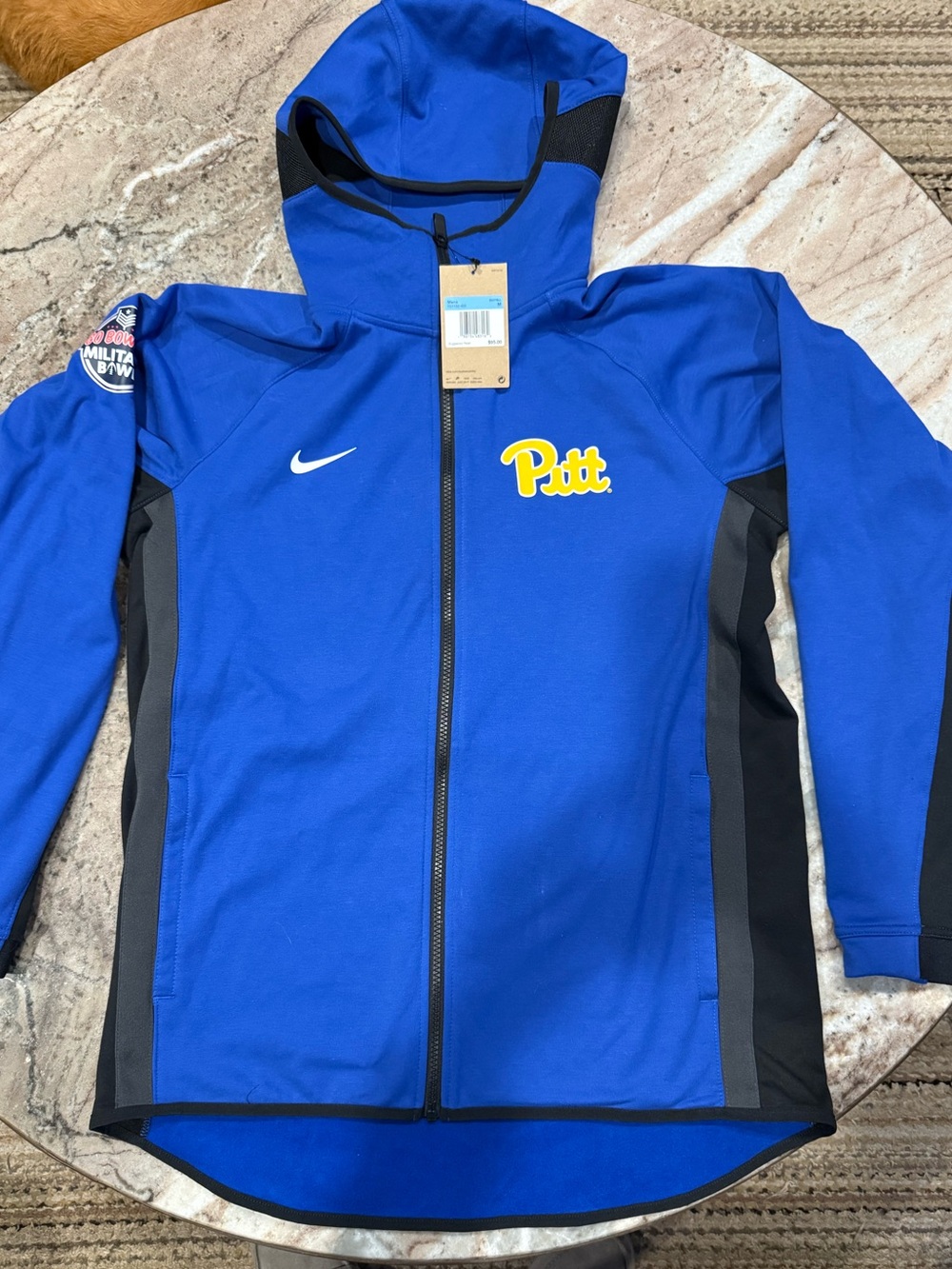 Nike Pitt Panthers Therma-FIT Full Zip Hoodie Jacket Military Bowl NWT Men’s M